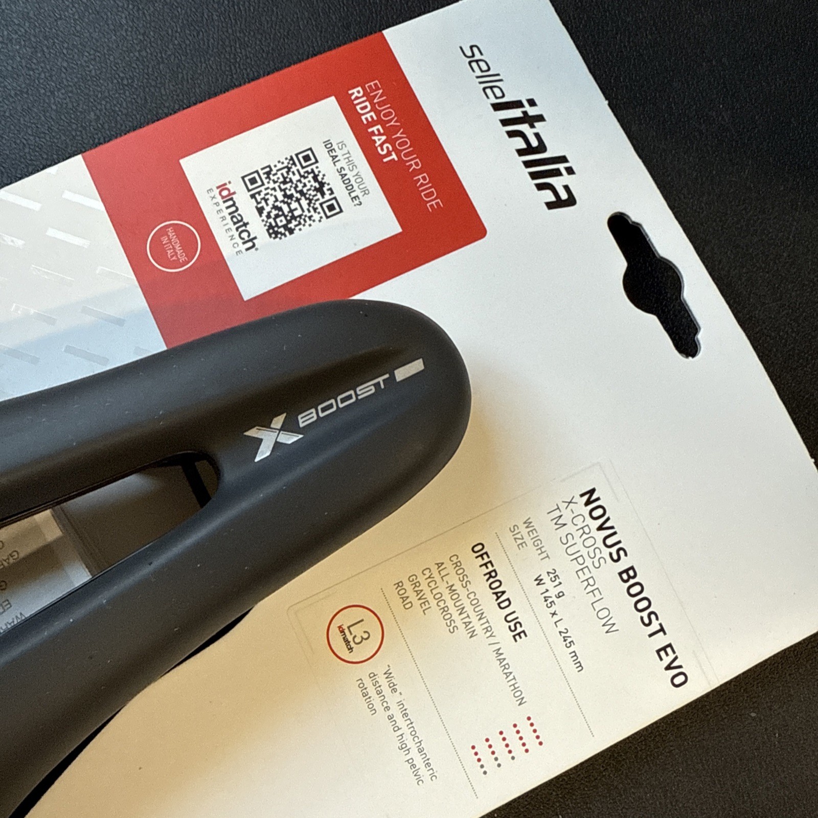 Selle Italia Novus Boost Evo X boost L3 145mm Cycling saddle seat (9419-84)