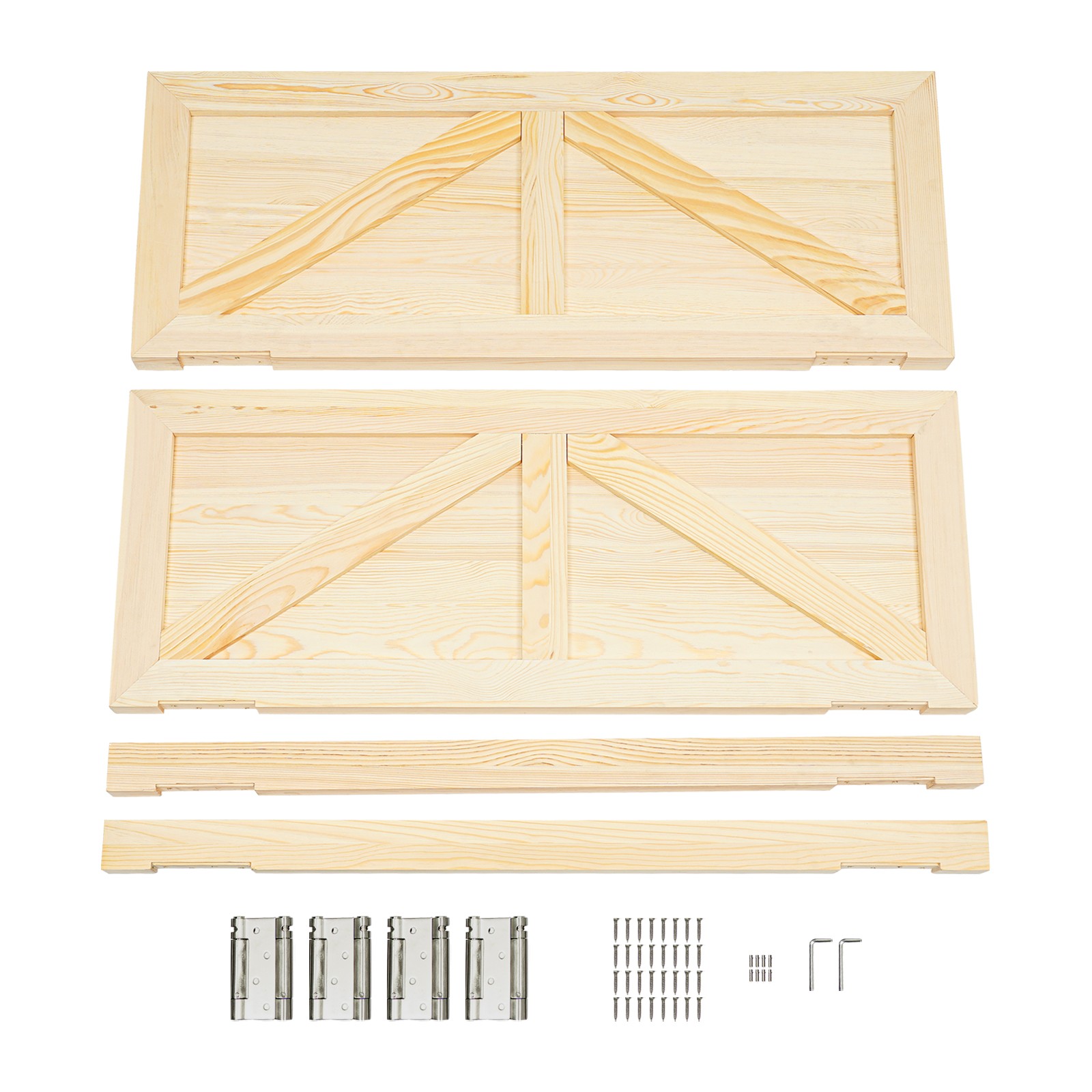 Wooden Swinging Doors 1.38 In 35.43*15.75 In For Bathroom Double Door With Hinge