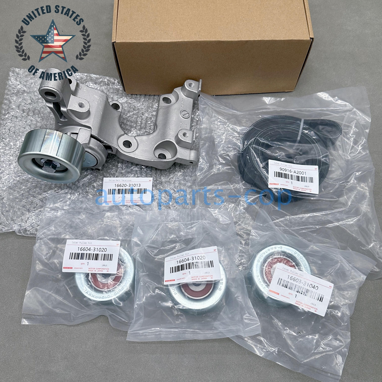 New Drive Belt Tensioner & Idler Pulley Kit For Toyota Tacoma 4Runner Tundra