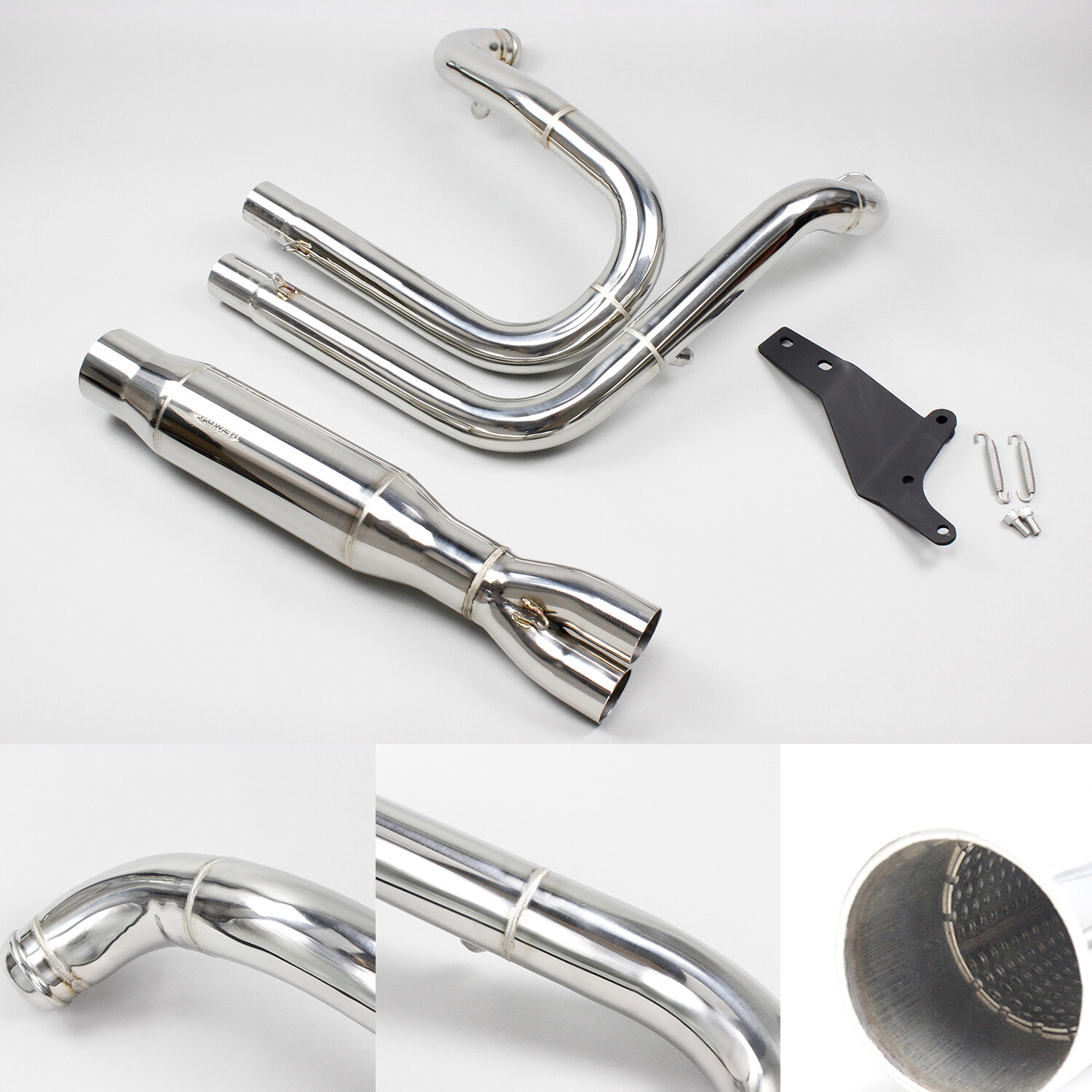 Stainless Steel Twin Cam 2 in 1 Exhaust Pipe for Harley Dyna Super Glide Sport