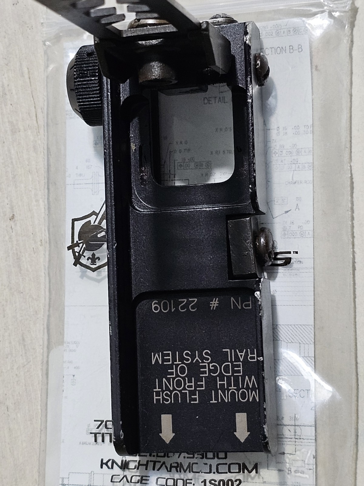 Knights Armament M203 Grenade Launcher Leaf Sight 22109 KAC