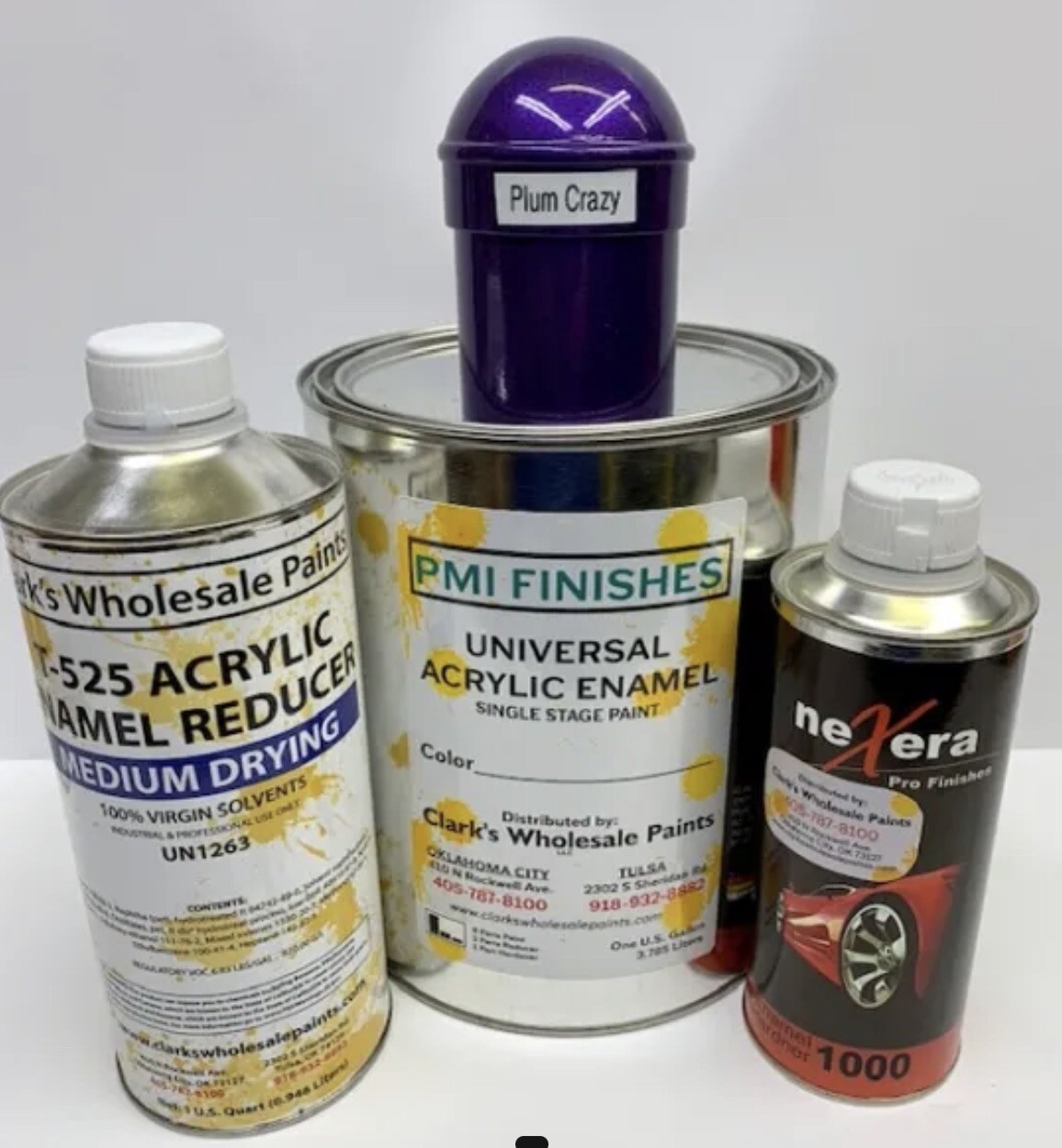 Plum Crazy Gallon Kit Single Stage ACRYLIC ENAMEL Car Auto Paint Kit