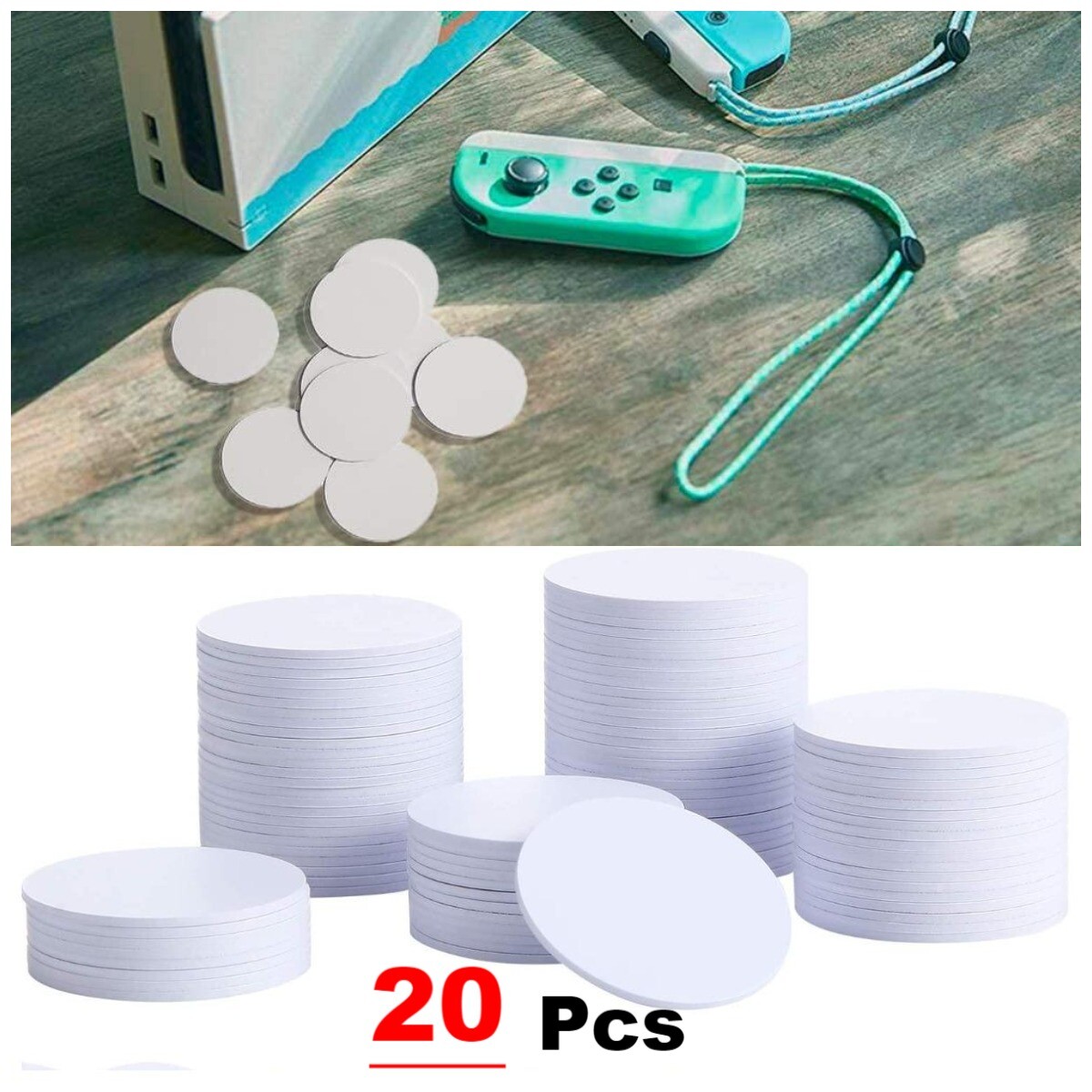 20PCS Round NTAG215 NFC Tags Blank Cards RFID Waterpoof Chip TagMo Amiibo Androi