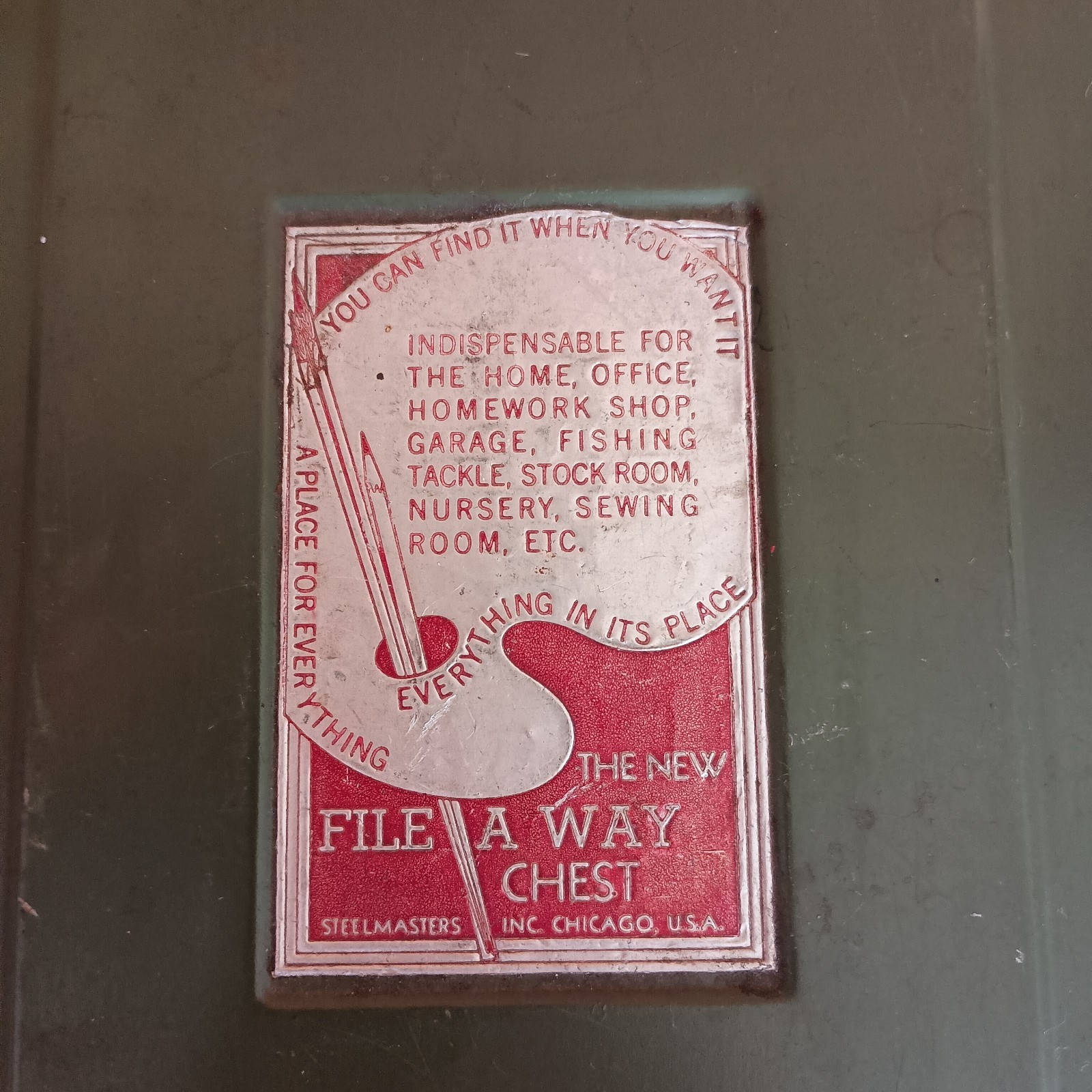 Vintage Steelmasters File-A-Way Chest Small Parts 4-Drawer Metal Cabinet