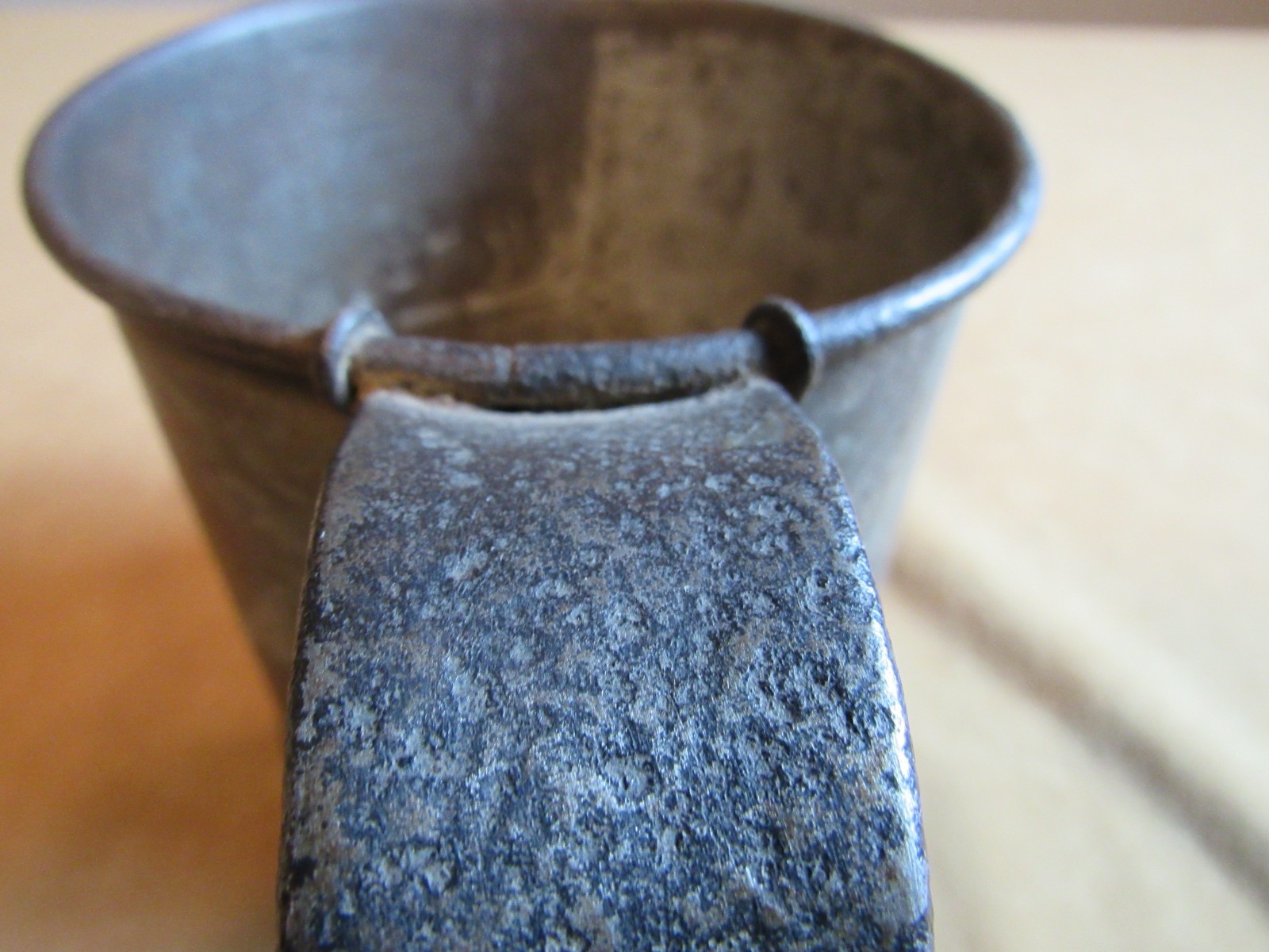 Antique Civil War Original Wire Handle Tin Mess cup 1860s