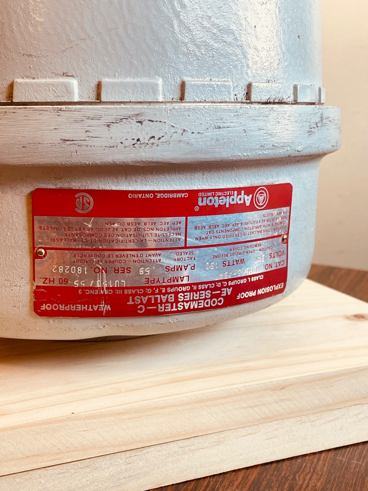 Table Lamp Appleton Codemaster, converted to regular bulbs Explosion proof