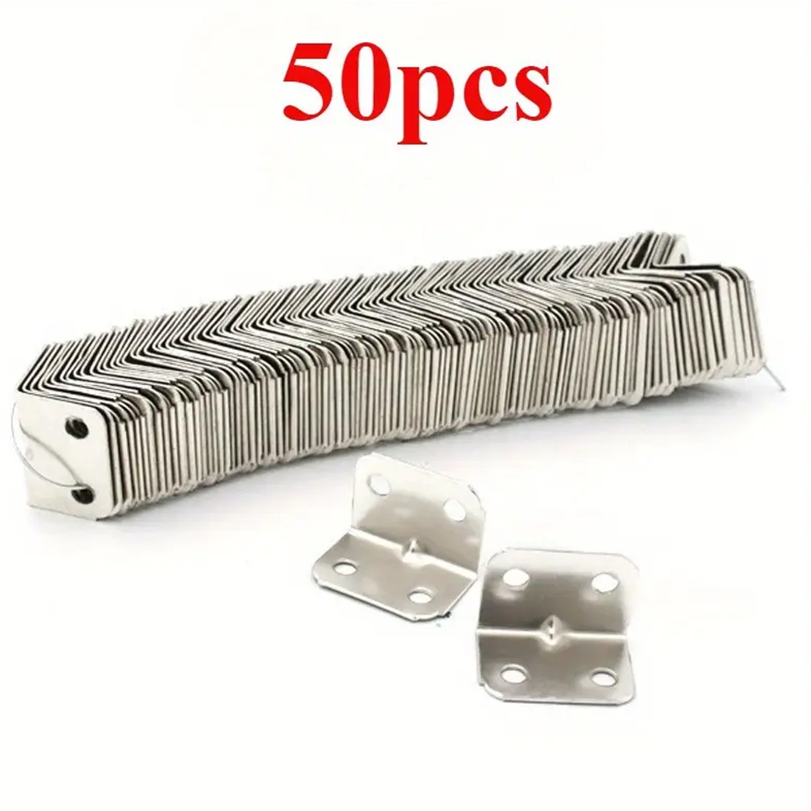 Stainless Steel L-Shaped Bracket Corner Brace 0.79in 90 Degree Angle Corner Lot