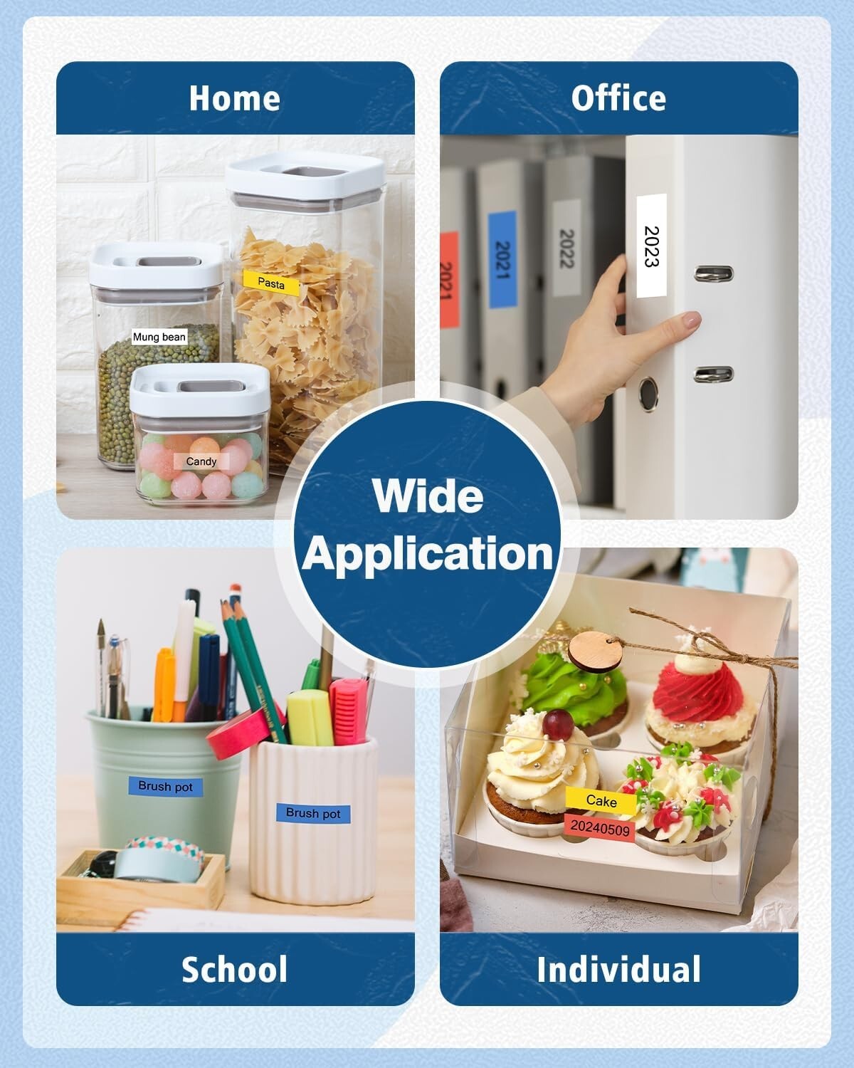 6PK Label Maker Tape 12mm Laminated for Brother P-Touch TZ-231 TZe-231 PT-D210