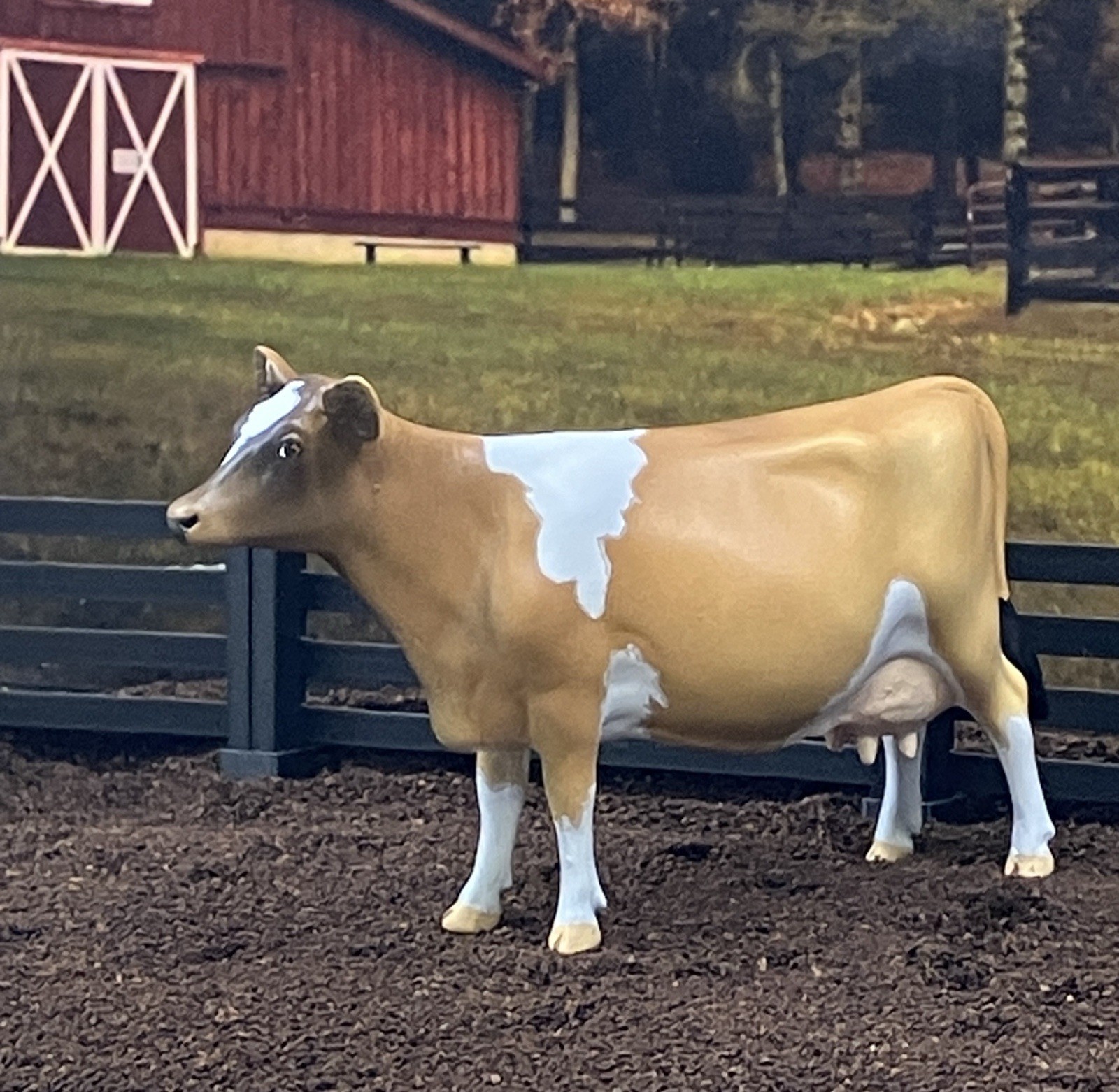 Custom CM Breyer TSC 1:20 Ornament Spot Jersey Holstein Figurine Model Dairy Cow