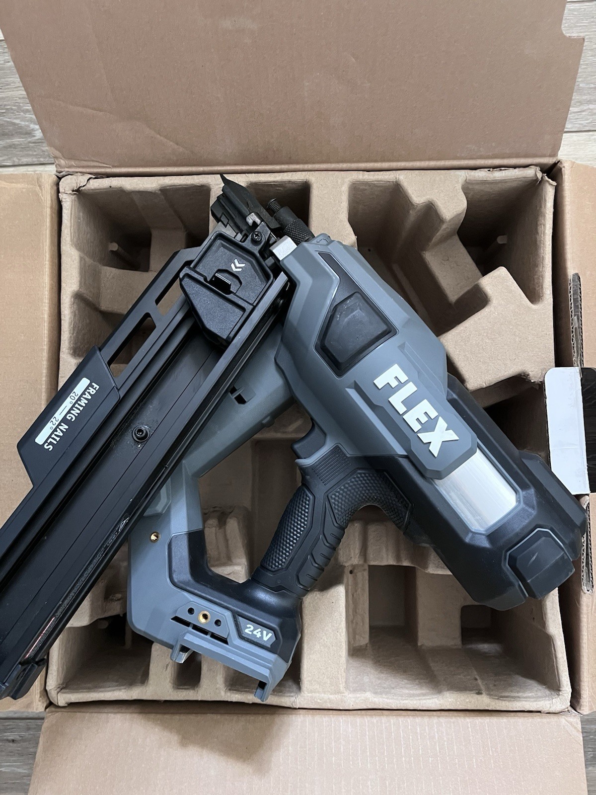 Flex 21 Degree Framing Nailer FX4351A 24V Cordless 21' Framing Nailer Tool Only