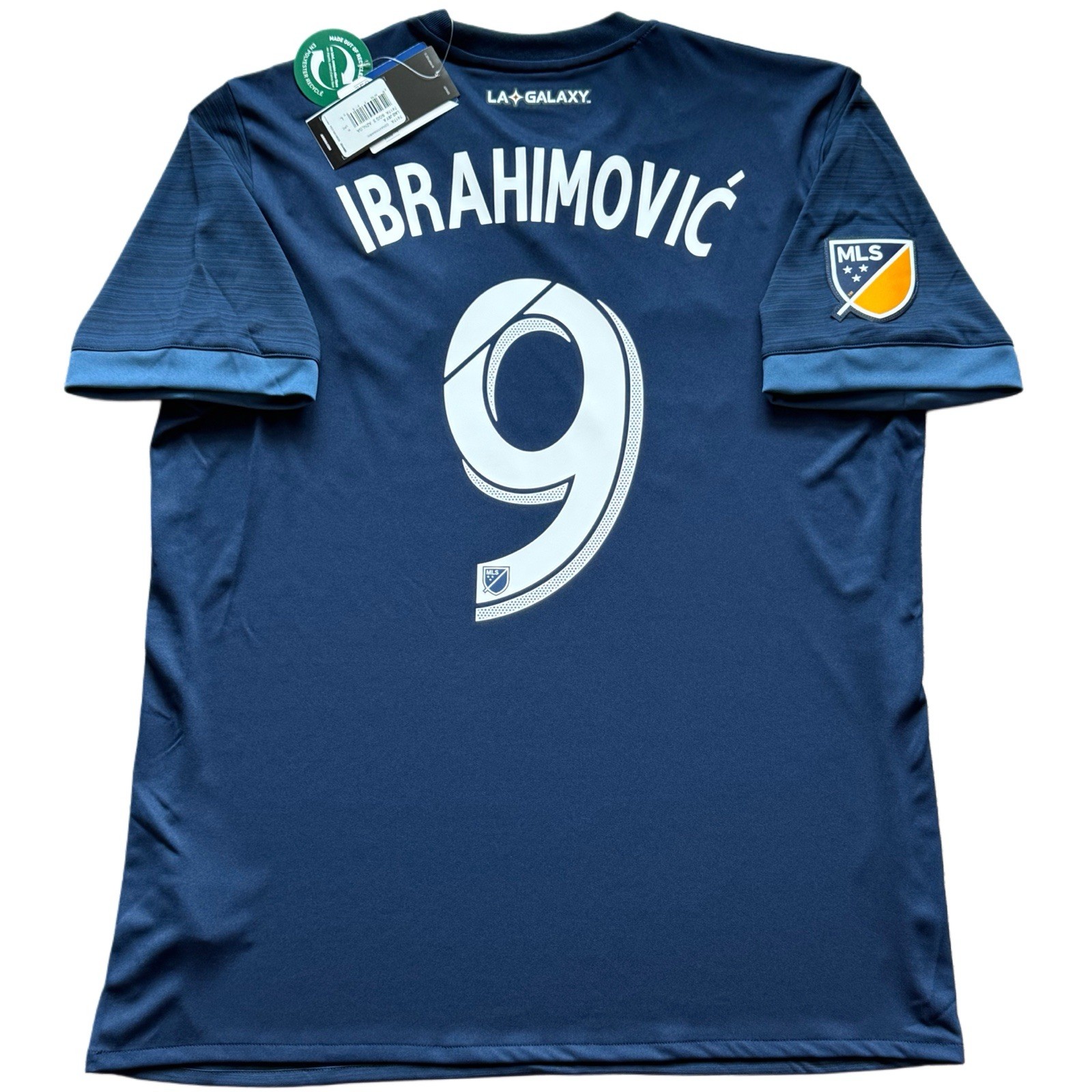 2018 LA Galaxy Away #9 Ibrahimovic Large adidas Soccer Legend Zlatan MLS kit