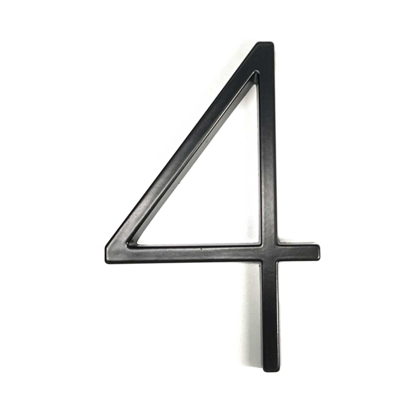 5-Inch Black Metal House Address Numbers, Modern Floating Screw-On
