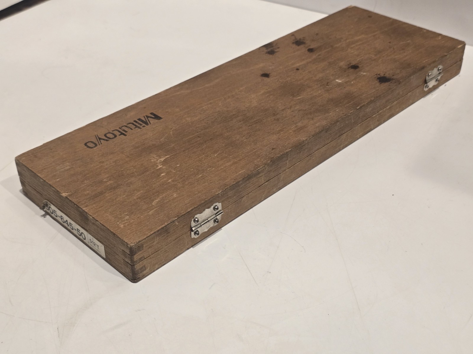 MITUTOYO 12 Inch DIAL CALIPER NO 505-645-50 w/ Wood CASE