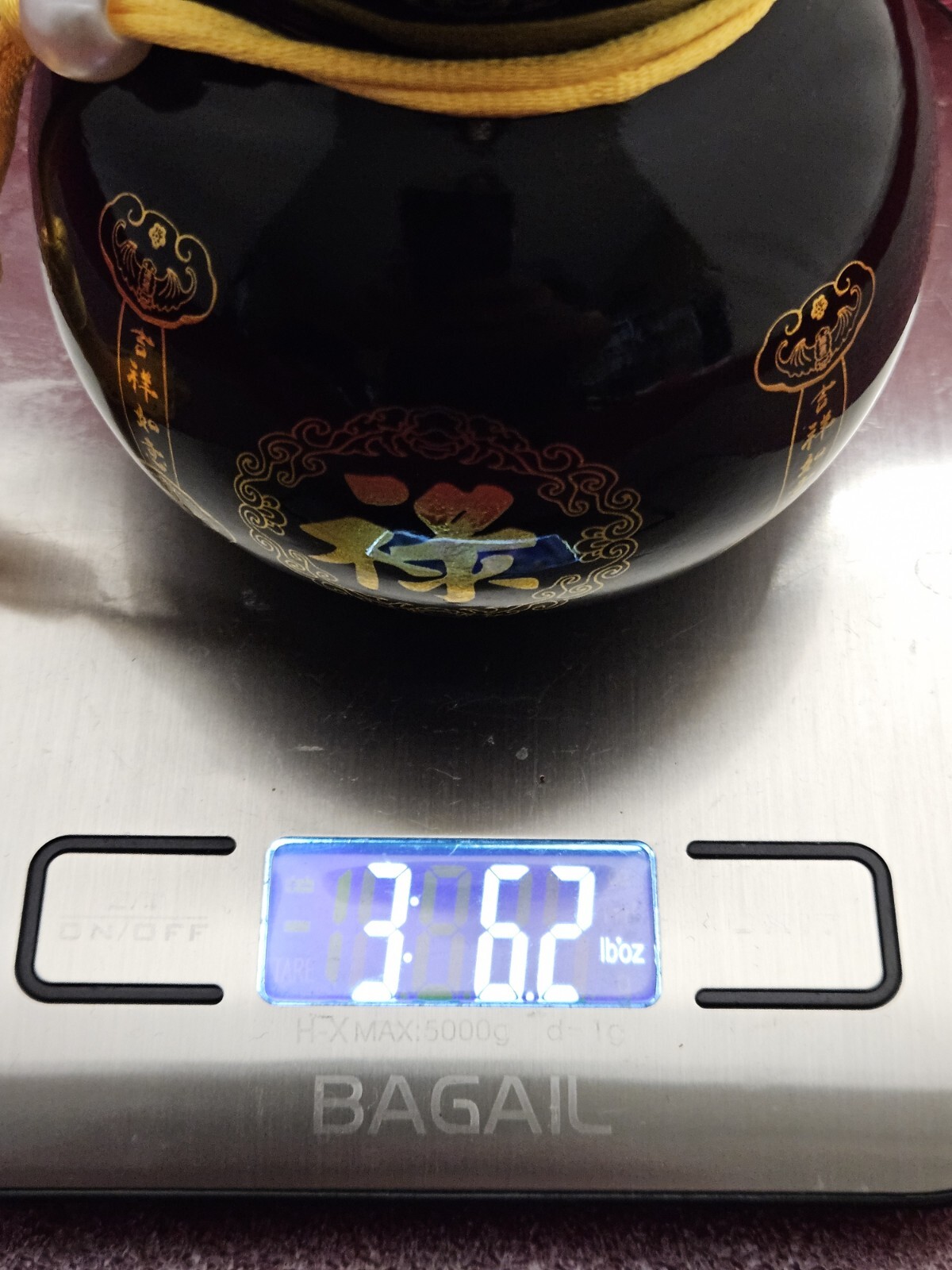 Natural Dark Jade Mount Taishan Gourd Feng Shui Good Luck Ornament Healing 3+LB