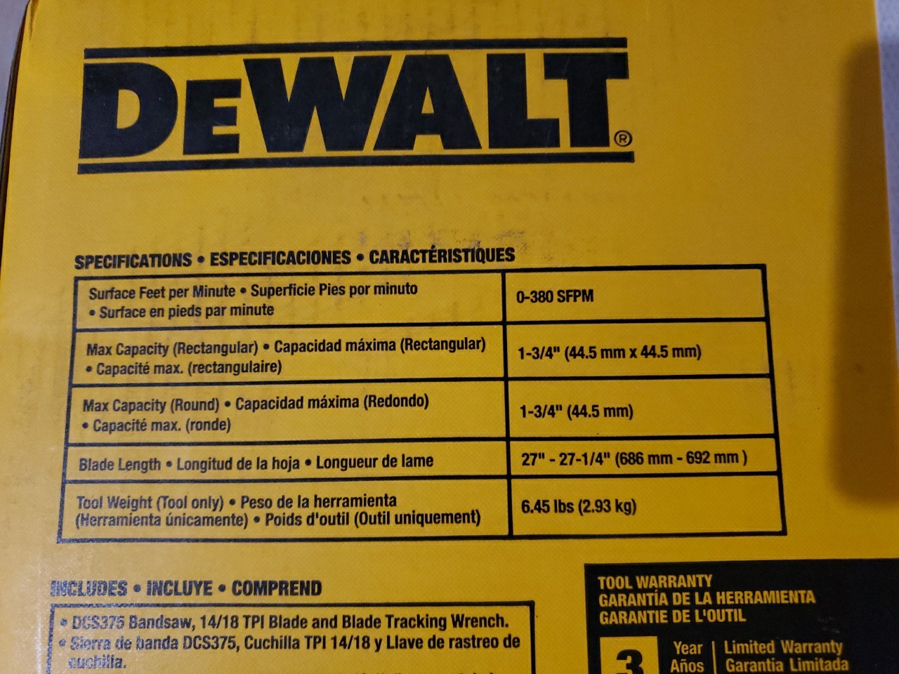 Dewalt DCS375B MAX XTREME Compact Lithium-Ion Cordless Bandsaw, 12V (Tool Only)