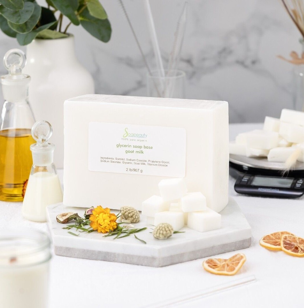 GOAT MILK GLYCERIN MELT & POUR SOAP BASE DETERGENT FREE NATURAL