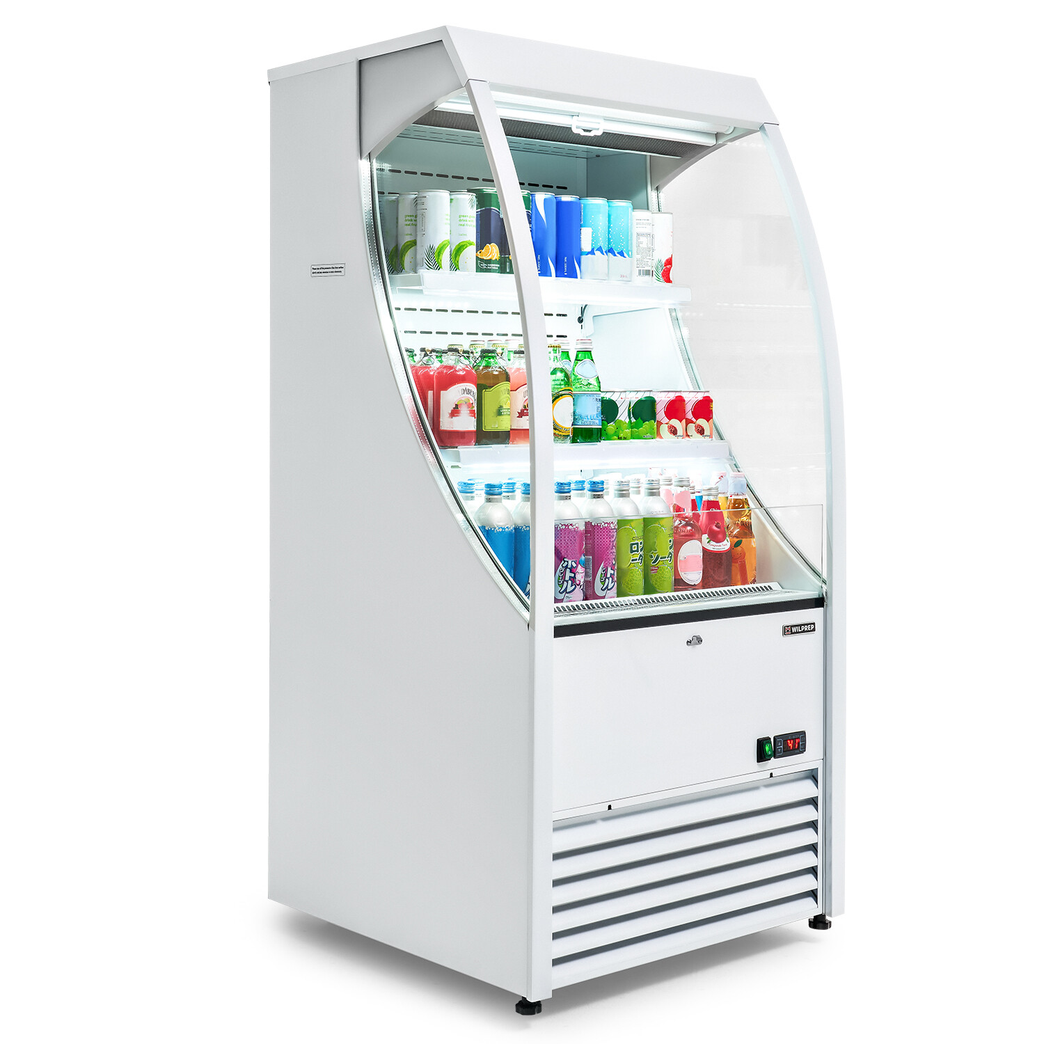 27'' Commercial Display Refrigerator Open Air Curtain Beverage Merchandiser ETL
