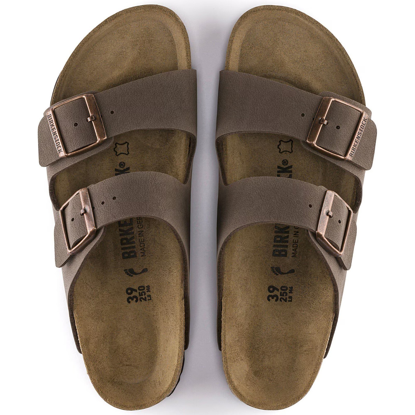 Birkenstock Arizona Birkibuc Sandals  - Mocha
