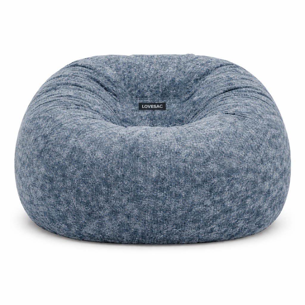 Lovesac Citysac Cover Only Vintage Blue Rained Chenille