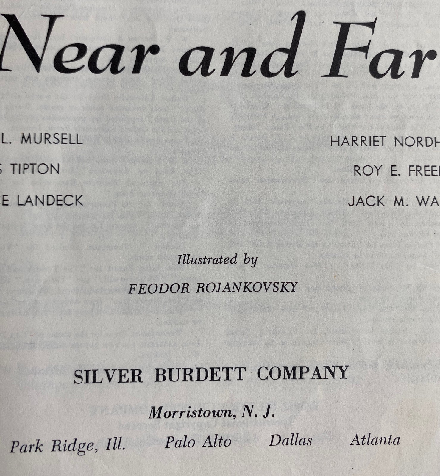 1 pc 1962 Music Near and Far, Pub: Silver Burdett Company 180 pgs Hardcover