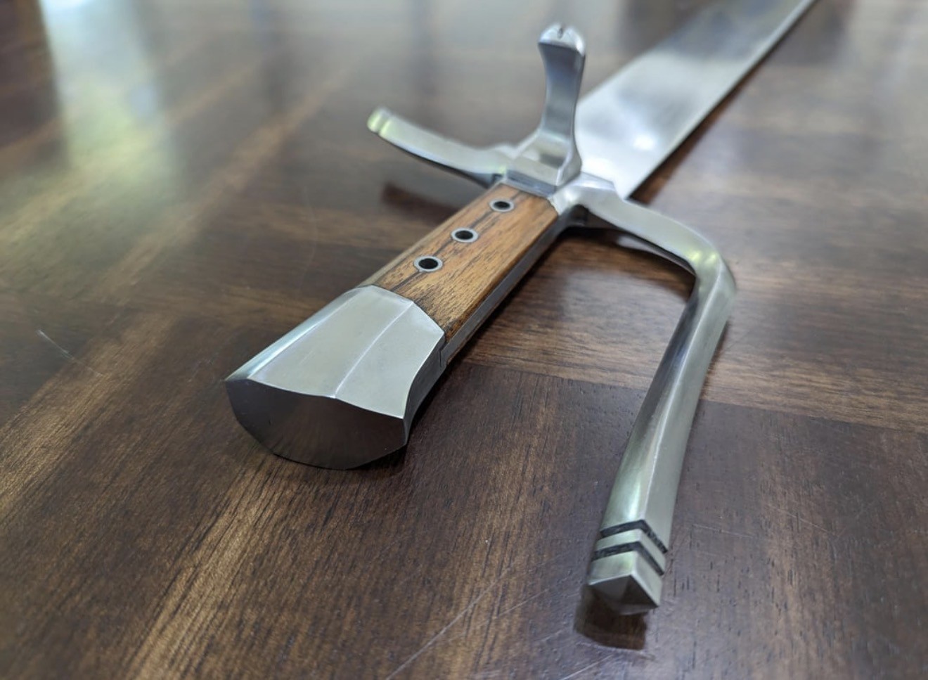 Tod Cutler German Grosses Messer Sword,D2 Steel With Leather Sheath