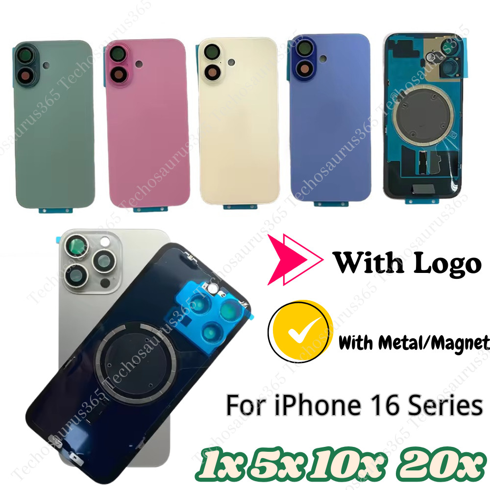 Back Glass replacement With Magnet Camera Len Lot for iPhone 16/Plus/16 Pro Max