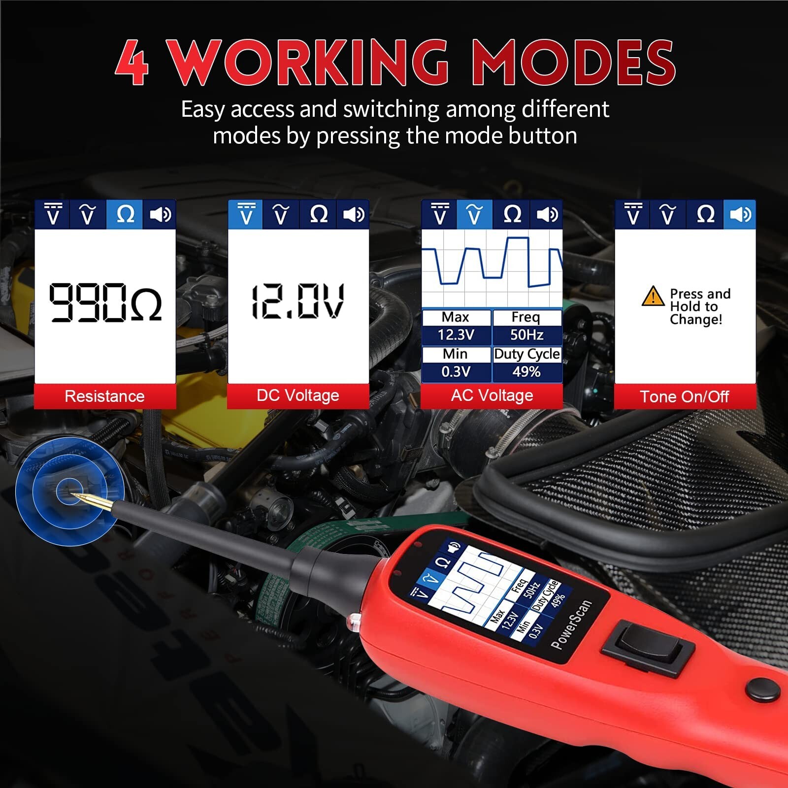 Autel PowerScan PS100 Electrical System Diagnosis Tool Auto Circuit Battery Test