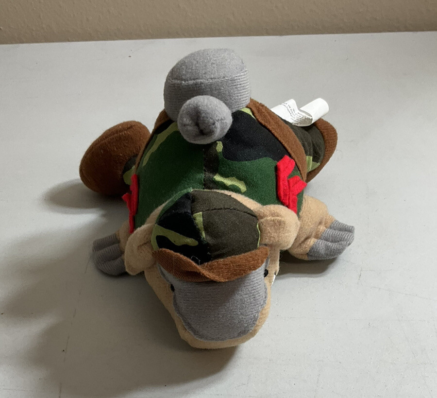 1990s MEANIES Beanies Series1 Armydillo Dan Army Tank Armored Armadillo NWT