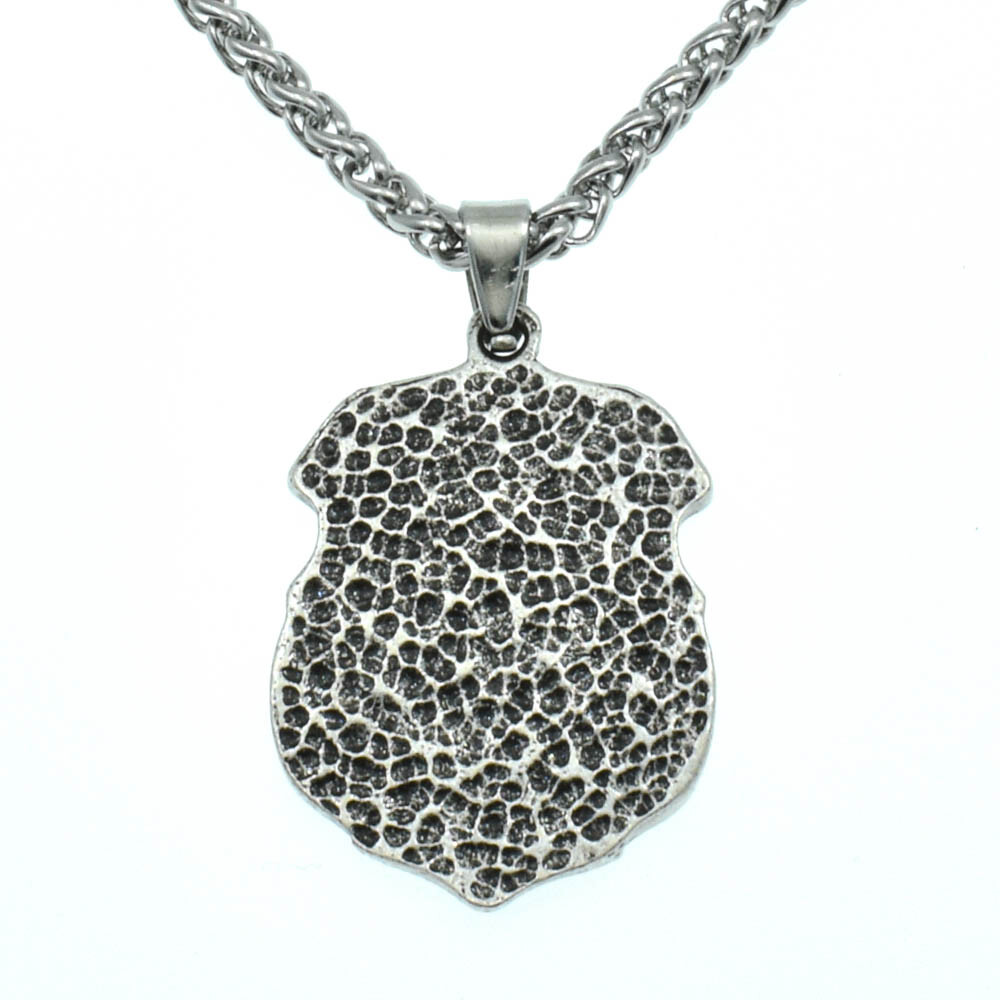 Archangel Saint St Michael Protect Us Medal Shield Pendant Necklace w 20" Chain