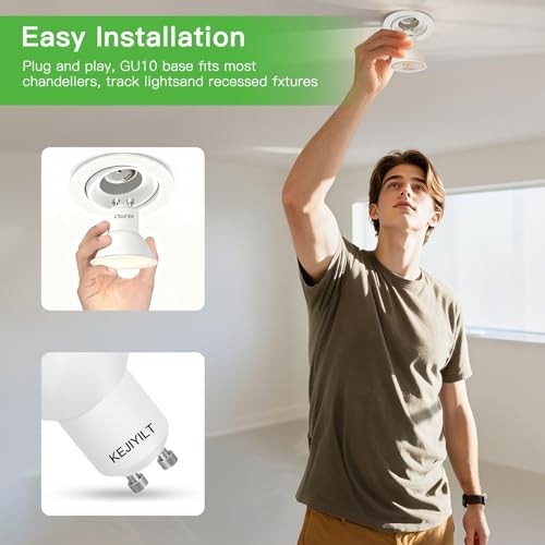 10-Pack GU10 Dimmable LED Bulbs 7W (Equivalent 60W), 5000K Day Light, 650 5000K