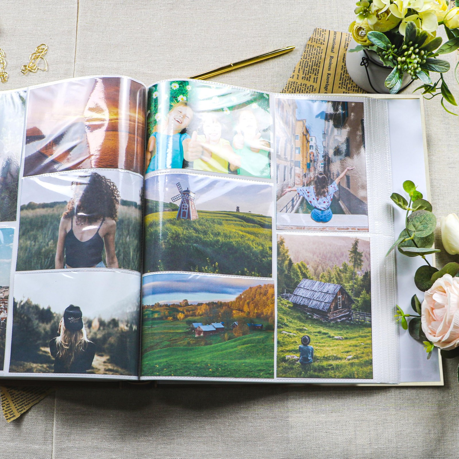 Holoary Photo Album 4x6 for 500 Photos, 5 Per Page, Linen Cover, Family Wedding