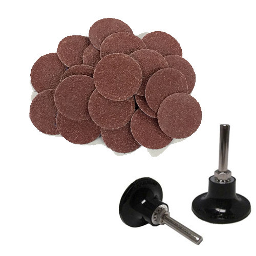 50 - 2" Roloc A/O Quick Change Sanding Disc 36 Grit and Mandrel Disc Holder