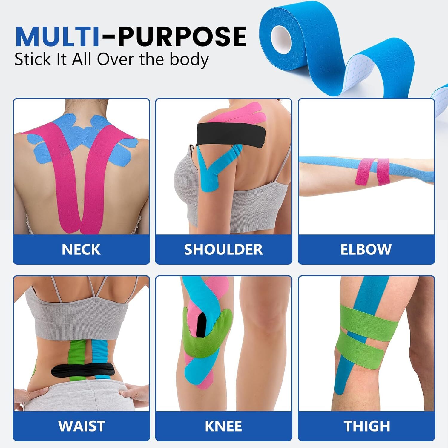 5 Roll Kinesiology Tape Athletic Muscle Support Sport Elastic Physio Therapeutic