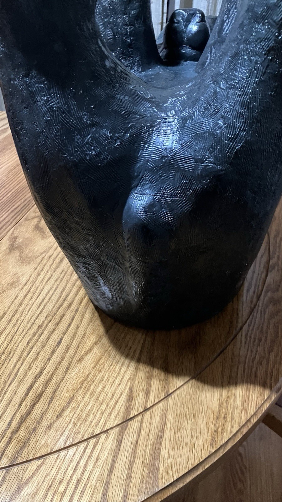 Vintage 1970 black bear table unique