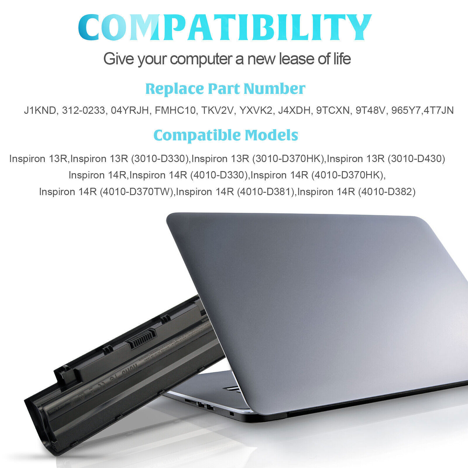 6 Cell Battery J1KND for Dell Inspiron N4010 N4110 N5010 N5050 N5110 N7010 N7110