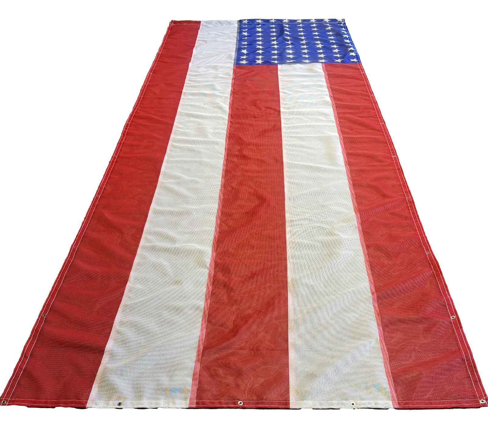 7' 6" x 14' American Flag Mesh Dump Truck Tarp