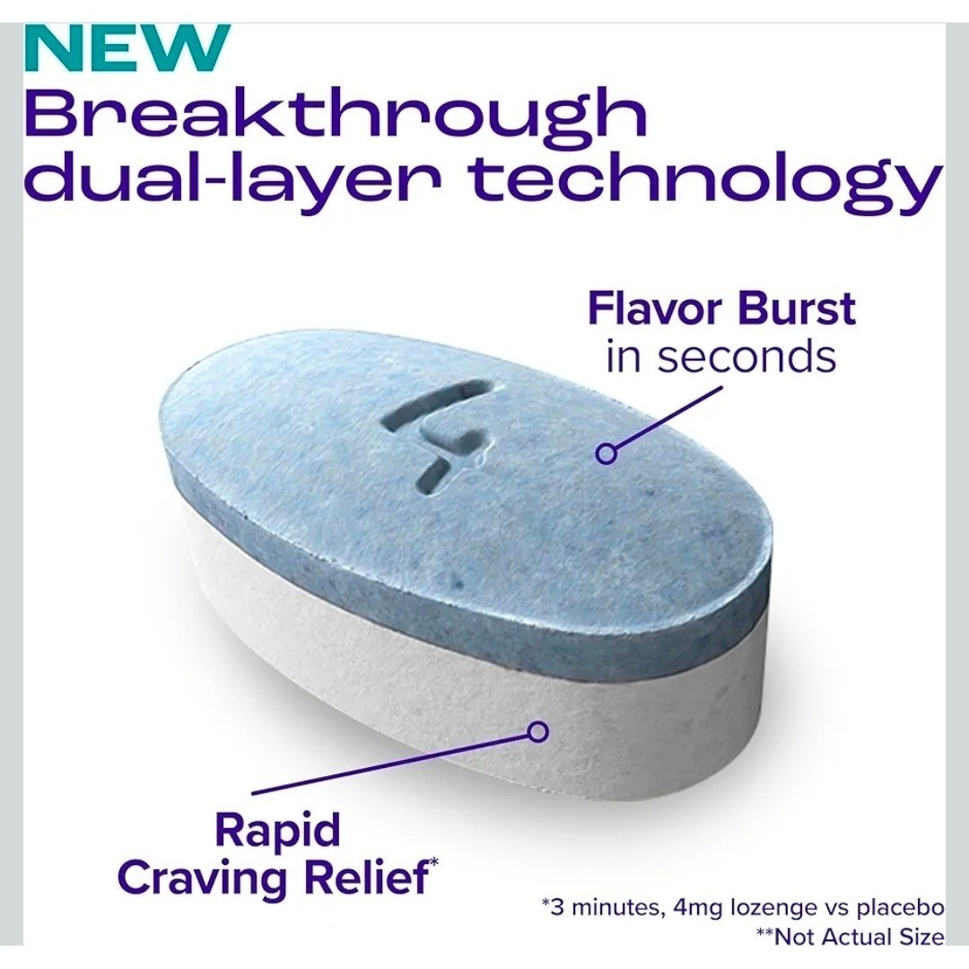 Nicorette Mini Lozenge 4mg Peppermint Cessation Aid New 101 Ct EXP 1/27