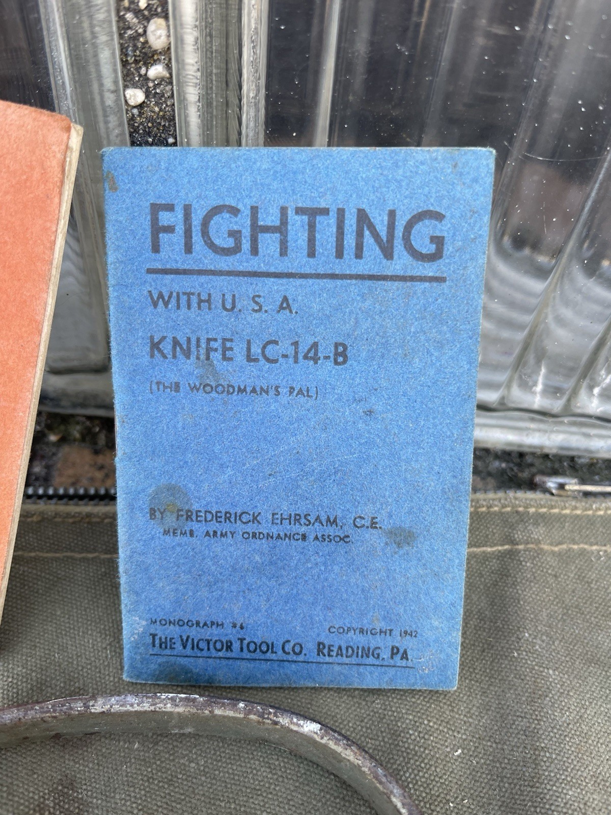 Vtg US WWII LC14-B Woodmans Pal 280 Knife Sheath & 2 Manuals WW2 Fighting Knife