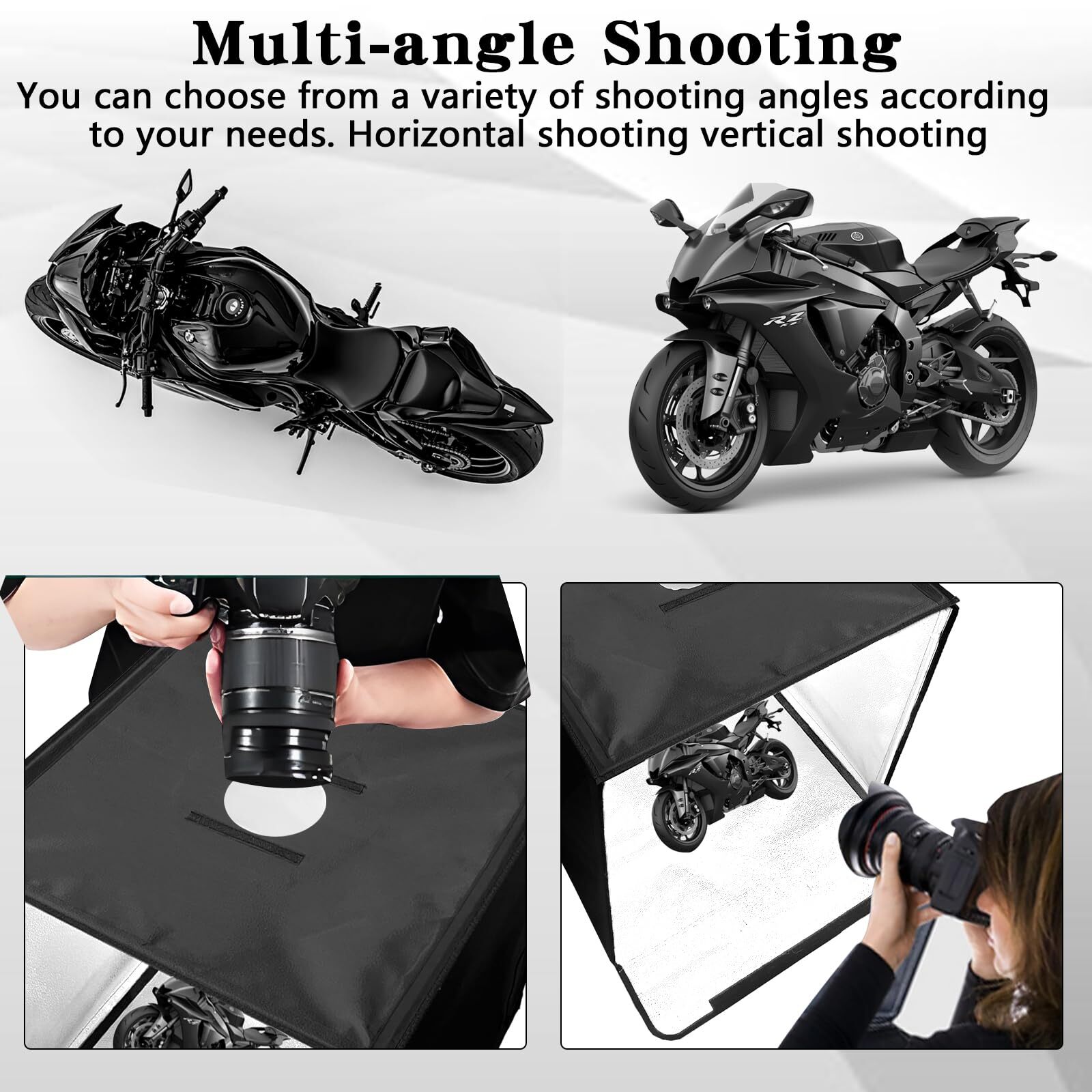 24" Foldable LED Photo Studio Tent - Dimmable Light Box for High-Quality Product