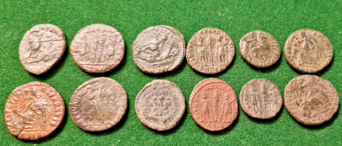 Roman Bronze 3rd-4th Century, Constantine Period AE3/4 (12 in lot)