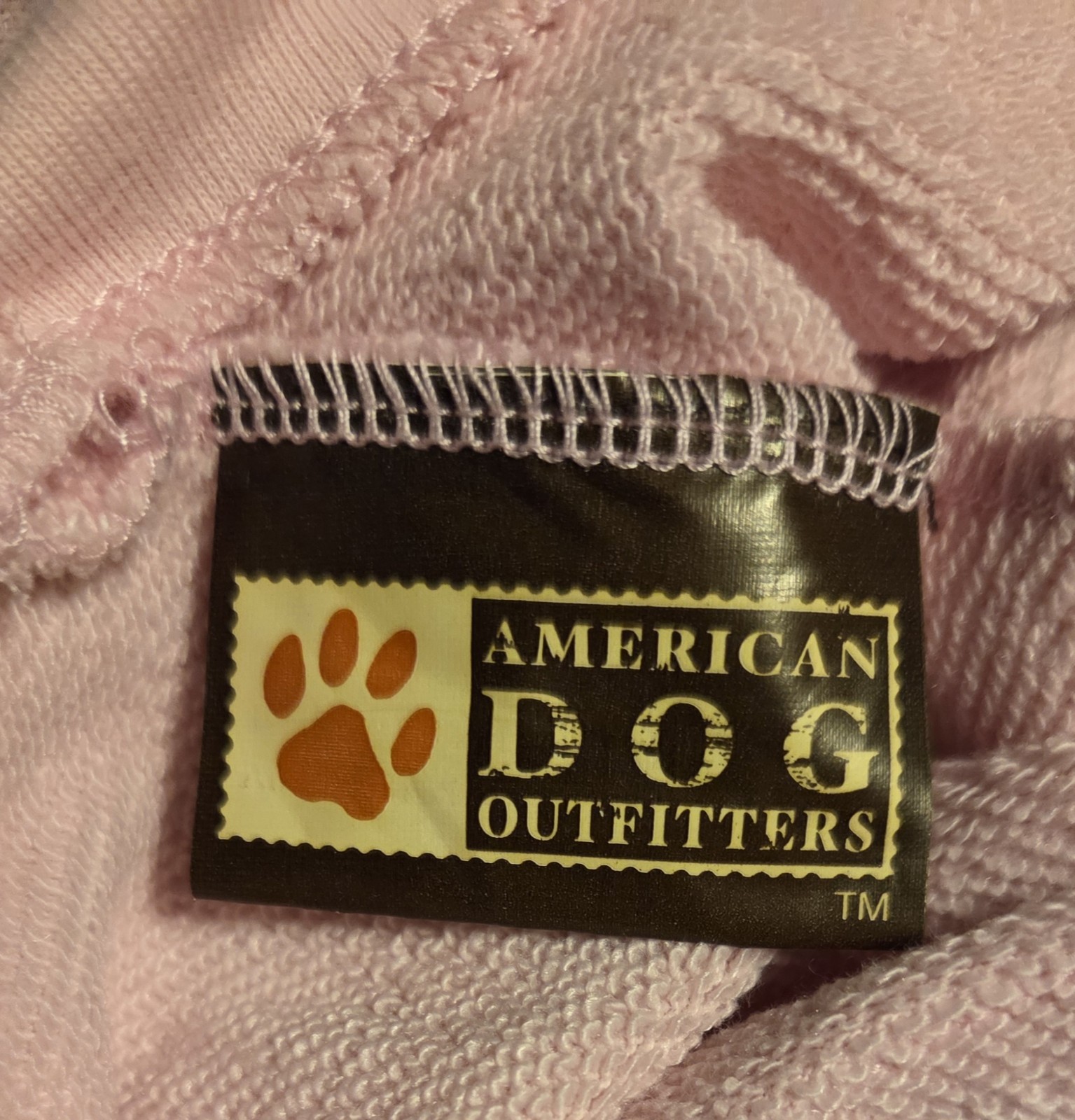 Dog Pet SZ Medium Pink Sweatshirt Hoodie "ADO" American Dog Outfitters 2008