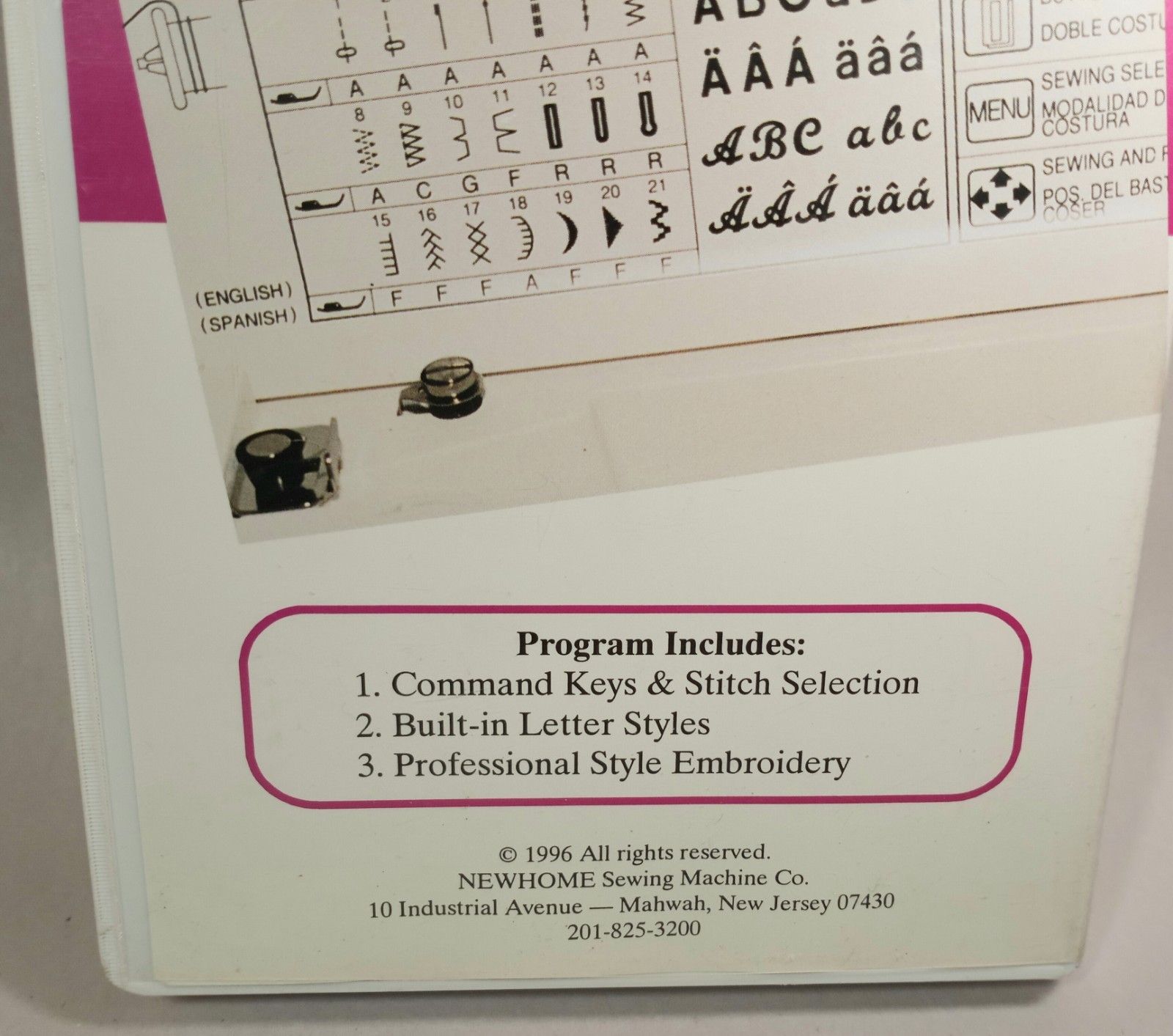 Janome Memory Craft 5000 Instructions Intructional VHS Cassette Video Embroidery