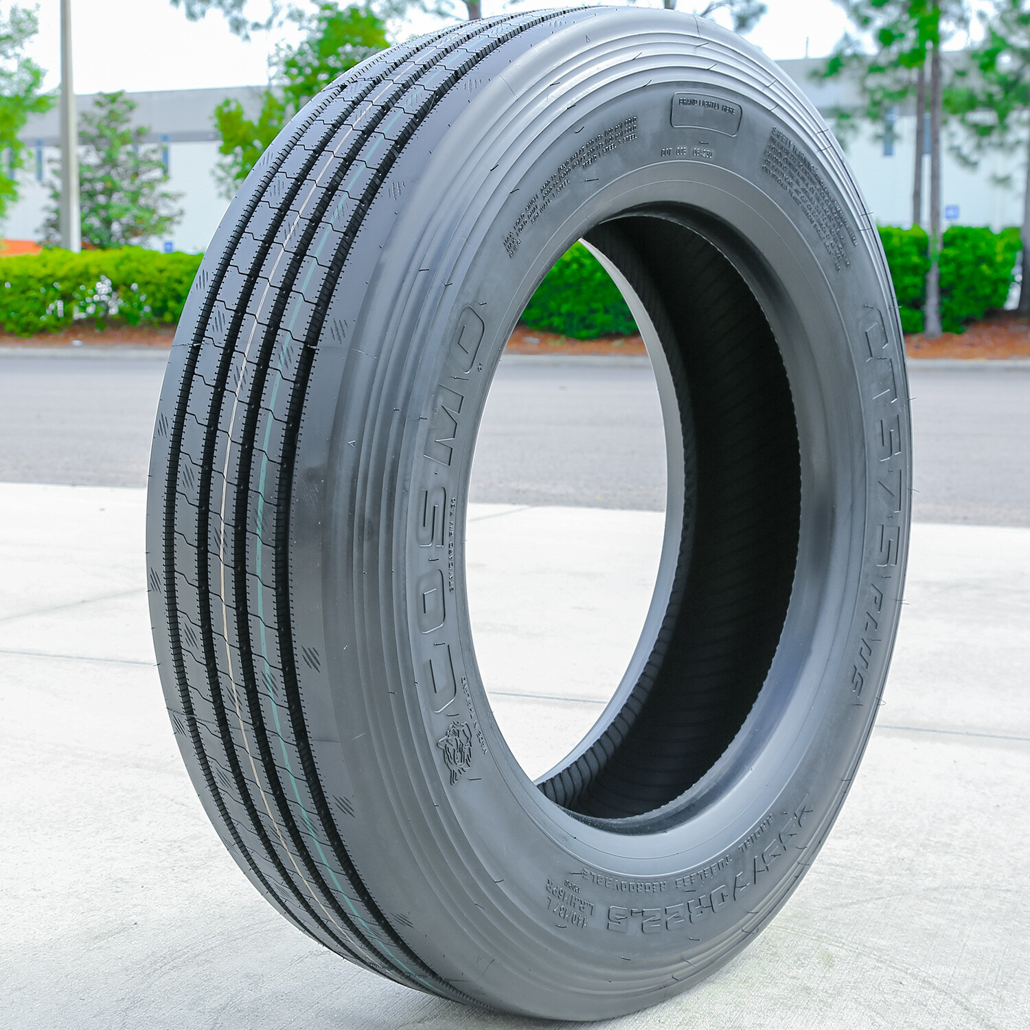 2 Tires Cosmo CT575 Plus 255/70R22.5 Load H 16 Ply All Position Commercial