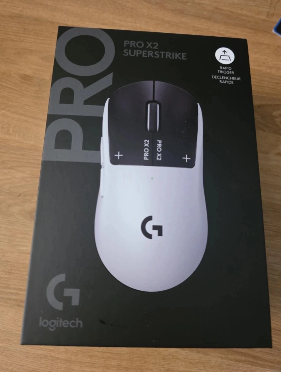 Logitech PRO X2 SUPERSTRIKE Wireless Gaming Mouse White, 44000 DPI, Lightspeed