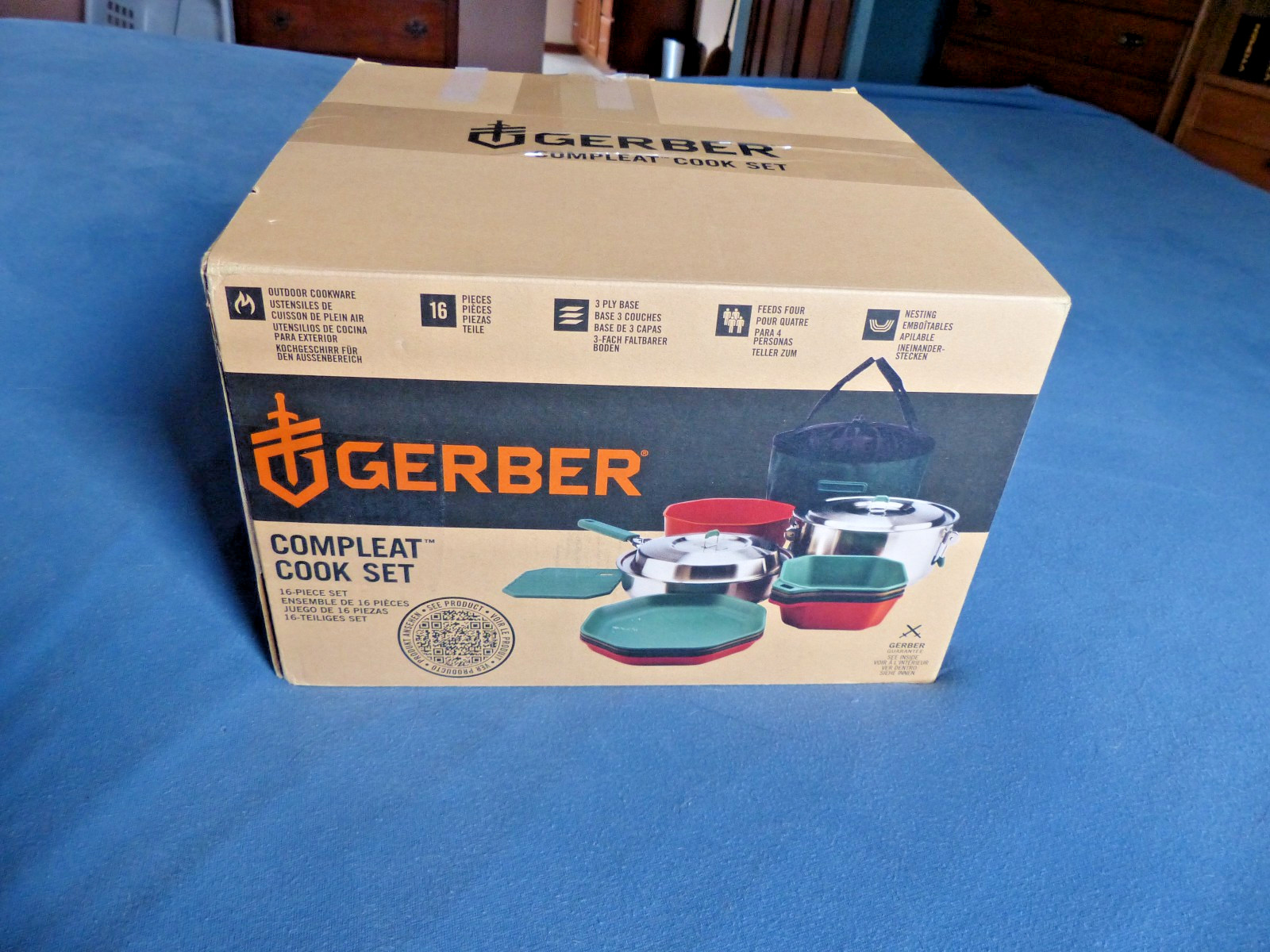 Gerber Gear 16 Piece ComplEAT Cook Set - Dishwasher-Safe Camping Cookware
