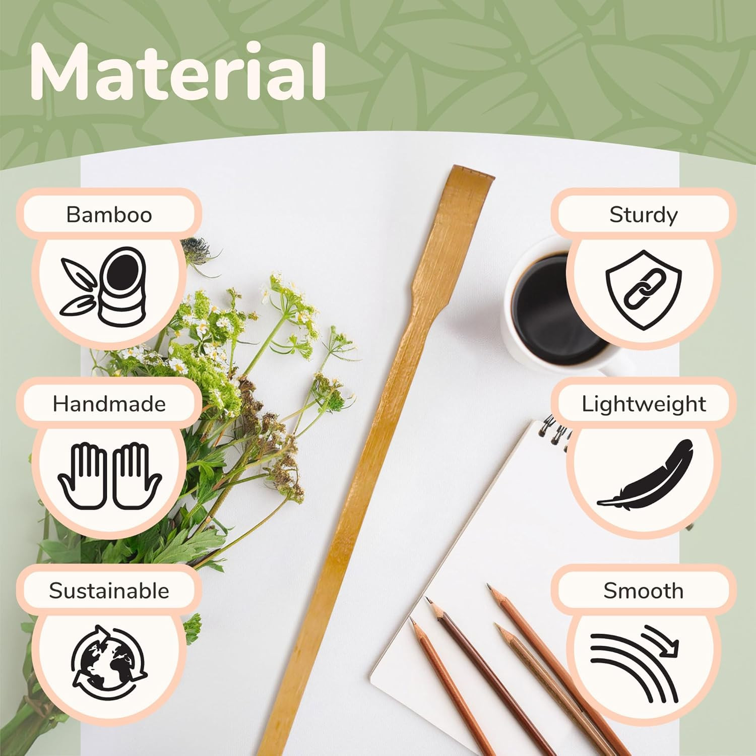 16.5 Inch Traditional Thin Travel Size Bamboo Wooden Back Scratcher Body Relaxat