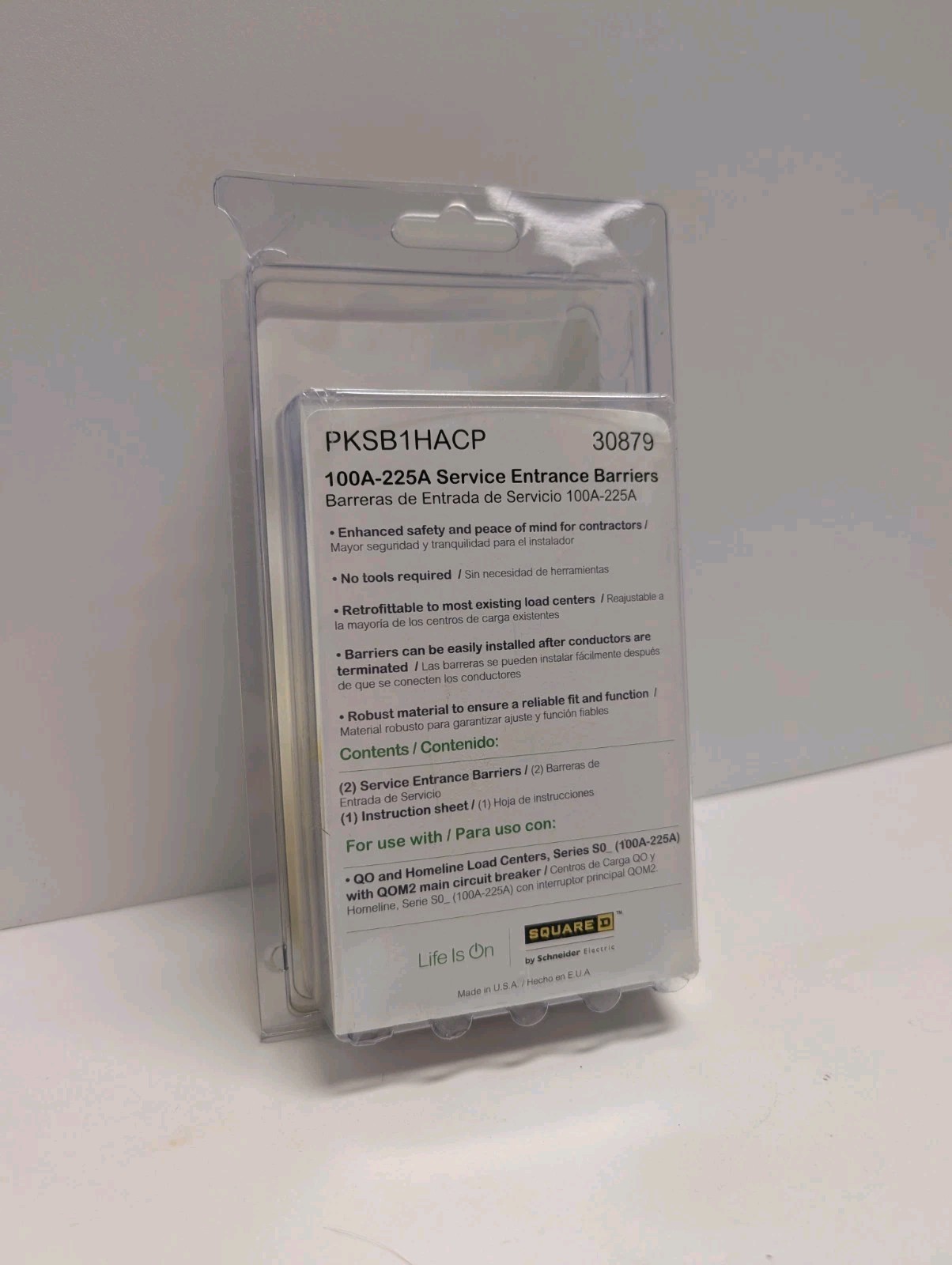 Square D PKSB1HACP 100 AMP- 225 AMP Service Entrance Barriers Pack Of 2