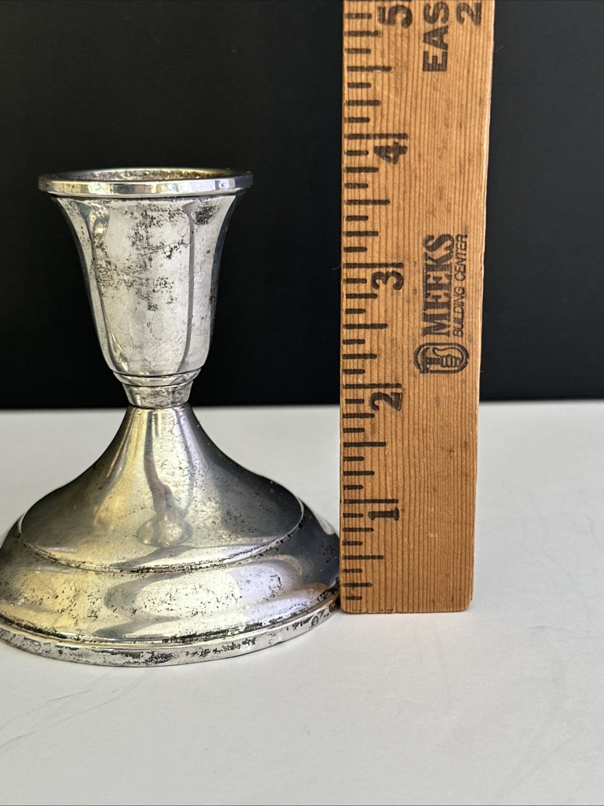 Pair Towel weighted Sterling Silver Candlesticks Candleholders Classic