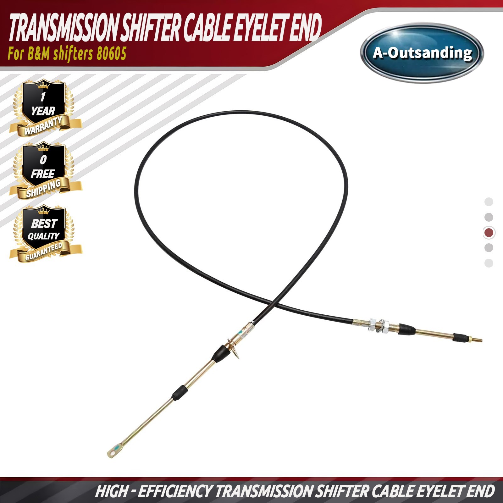 Automatic Transmission Shifter Cable Eyelet End Replace For B&M shifters 80605