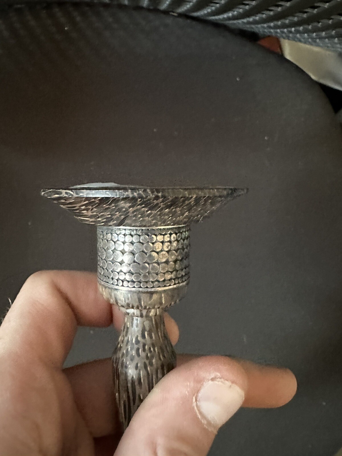 VINTAGE JOHN HARD STERLING WOODEN CANDLESTICK CANDLE HOLDER!!